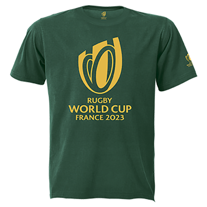 160g Single Jersey RWC 2023 Tee Gold Trophy Print Boys
