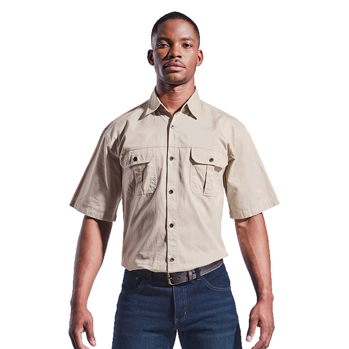 Mens Plain Bush Shirt