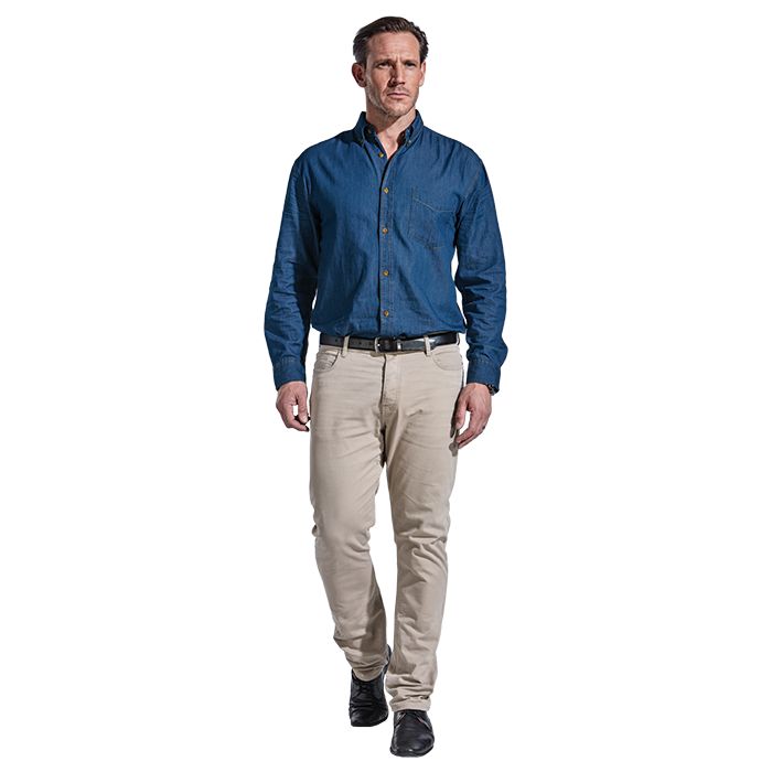Mens Denver Denim Shirt Long Sleeve