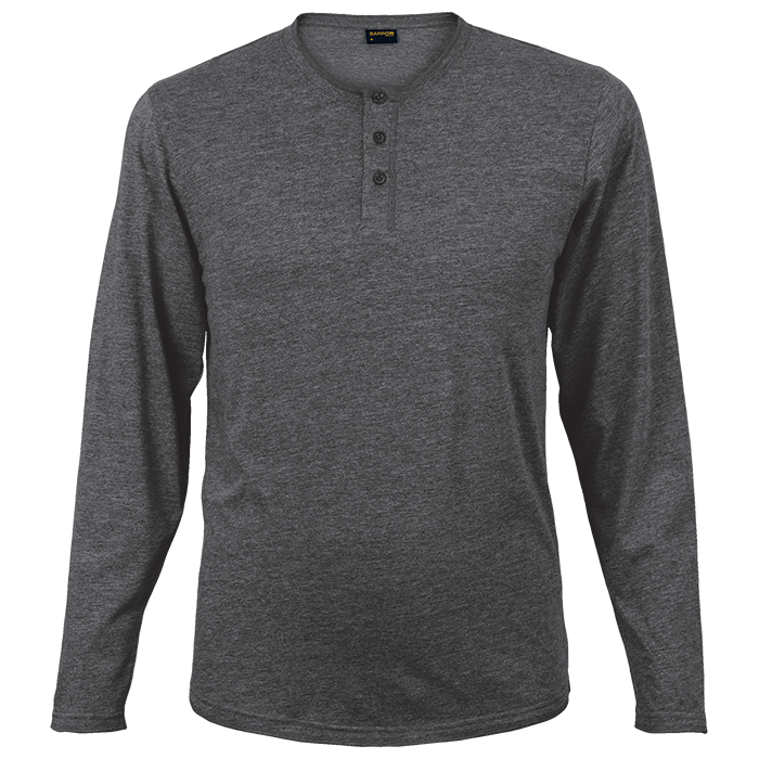 Mens 145g Henley Long Sleeve T-Shirt