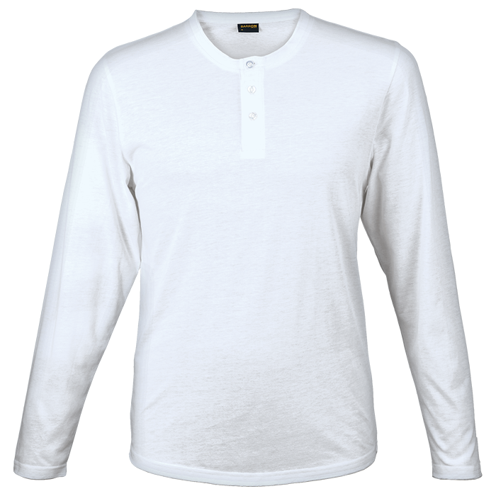 Mens 145g Henley Long Sleeve T-Shirt