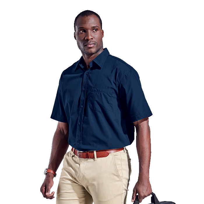 Mens Basic Poly Cotton Lounge Short Sleeve