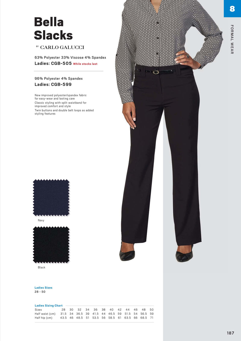 Bella 599 Bootleg Slacks
